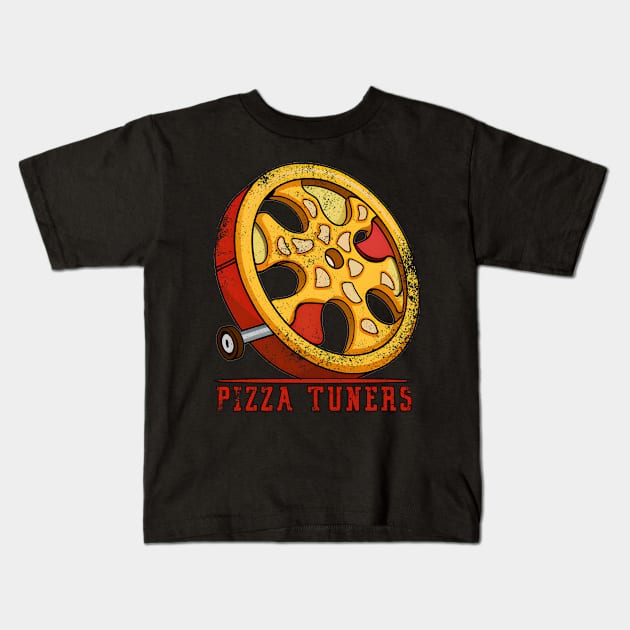 Pizza Tuners, worn Kids T-Shirt by GraphGeek